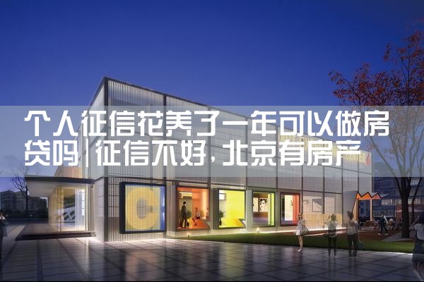 个人征信花养了一年可以做房贷吗|养征信|债务重组
