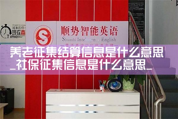 养老征集结算信息是什么意思|养征信|债务重组